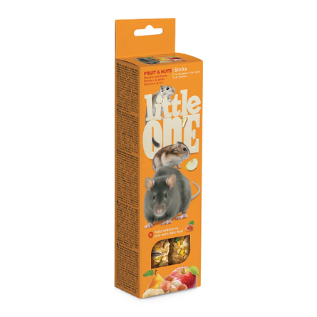 Little One Лакомство для хомяков, крыс, мышей и песчанок (с фруктами и орехами) – интернет-магазин Ле’Муррр